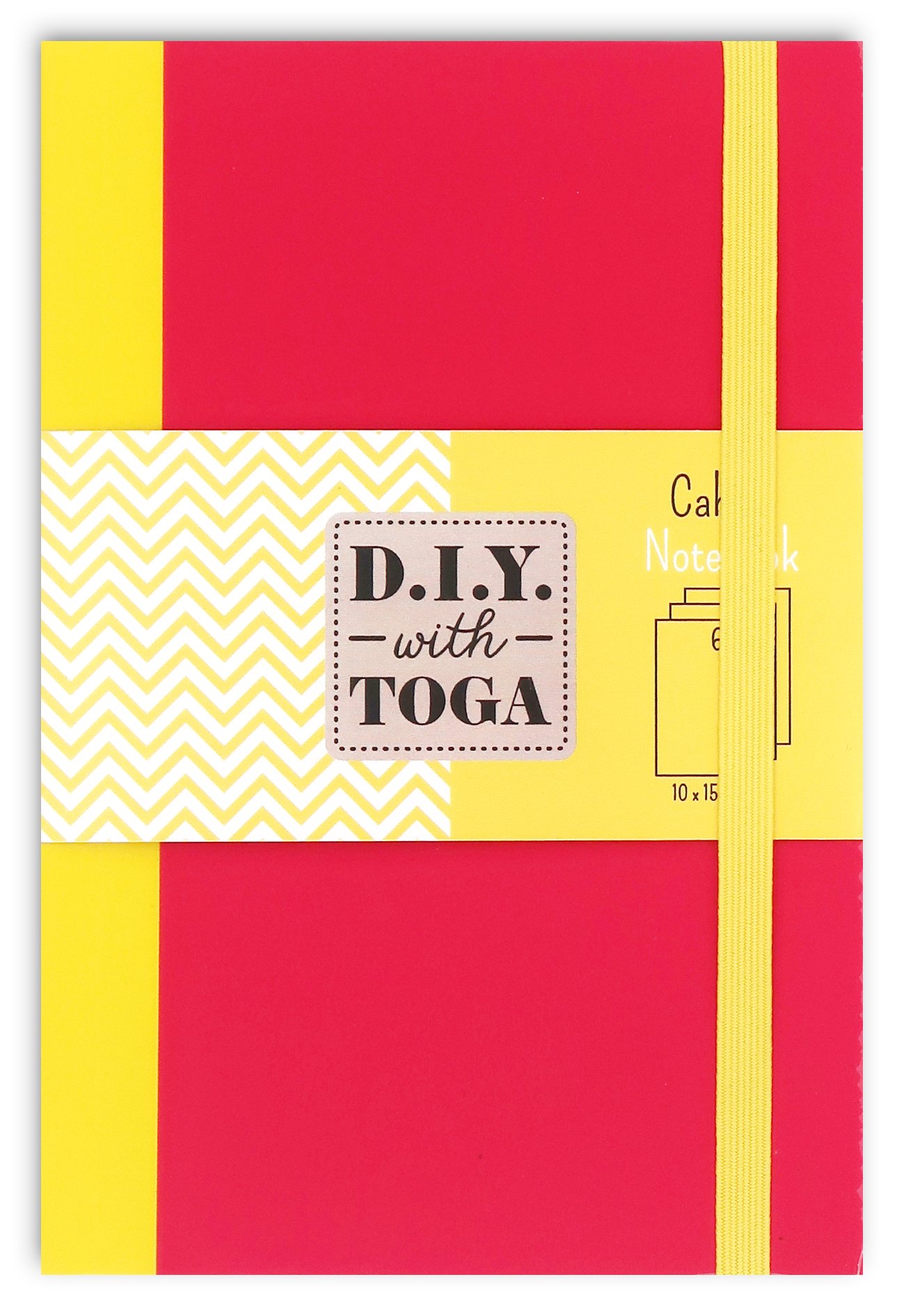 Toga D.I.Y Notebook, Paper, Red/Yellow, 10 x 15 x 0.8 cm