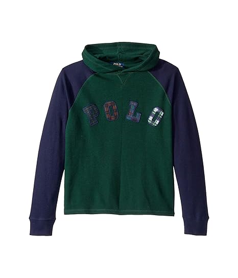 polo waffle knit hoodie