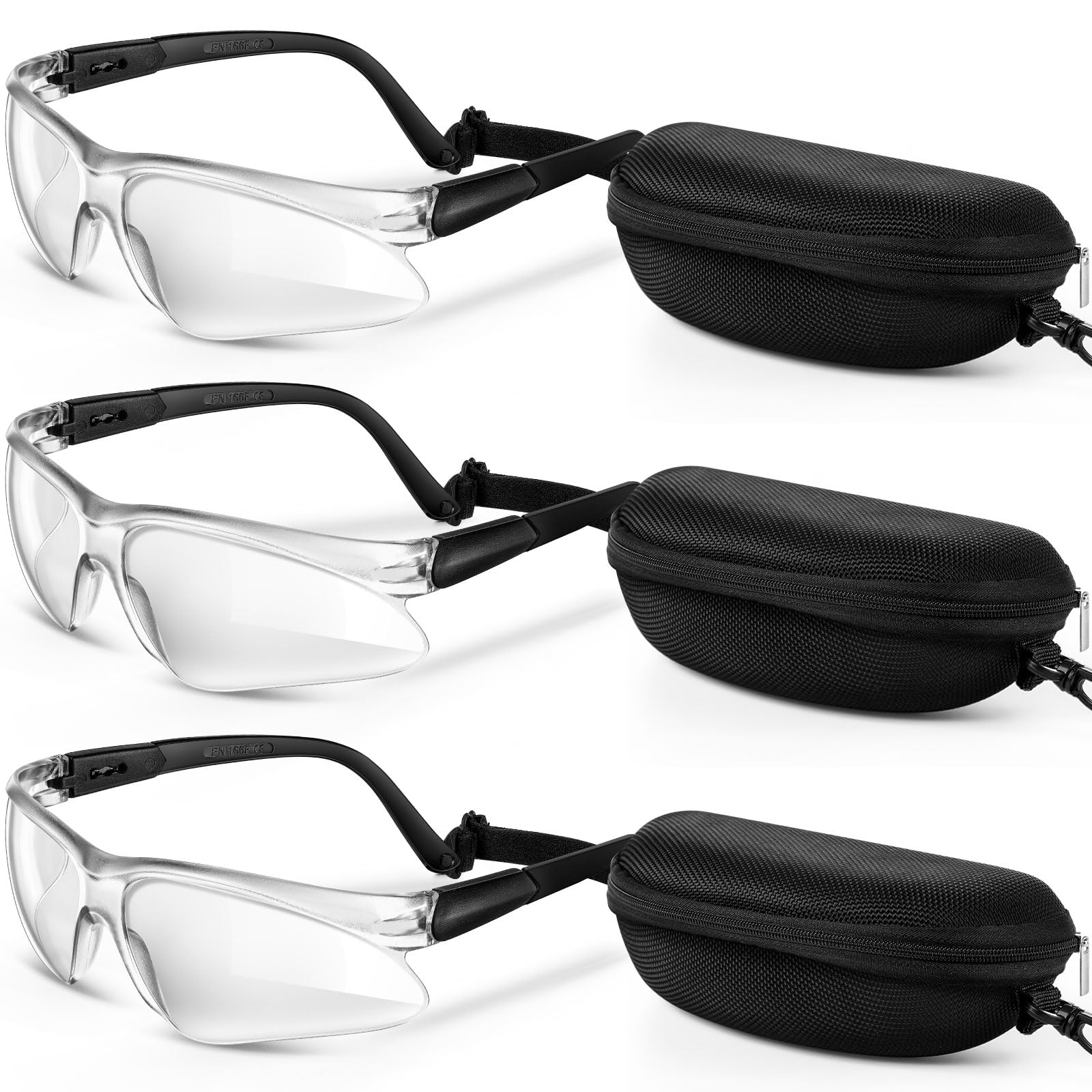 Photo 1 of Fiada 3 Pieces Racquetball Goggles Sports Basketball Goggles Anti Fog Field Hockey View Protective Sports Eye Protectors Scratch Resistant Protective Eyewear