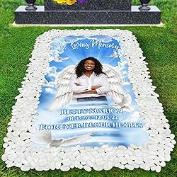 44memory Custom Memorial Grave Blanket Photo
