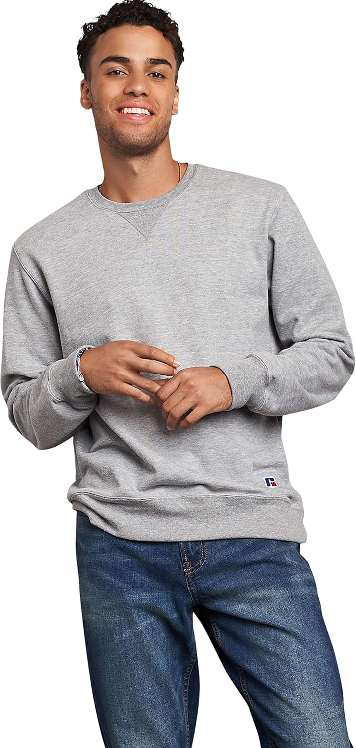 Russell Athletic Men's Cotton Rich 2.0 Premium Fleece Sweatshirt at  Men’s Clothing store