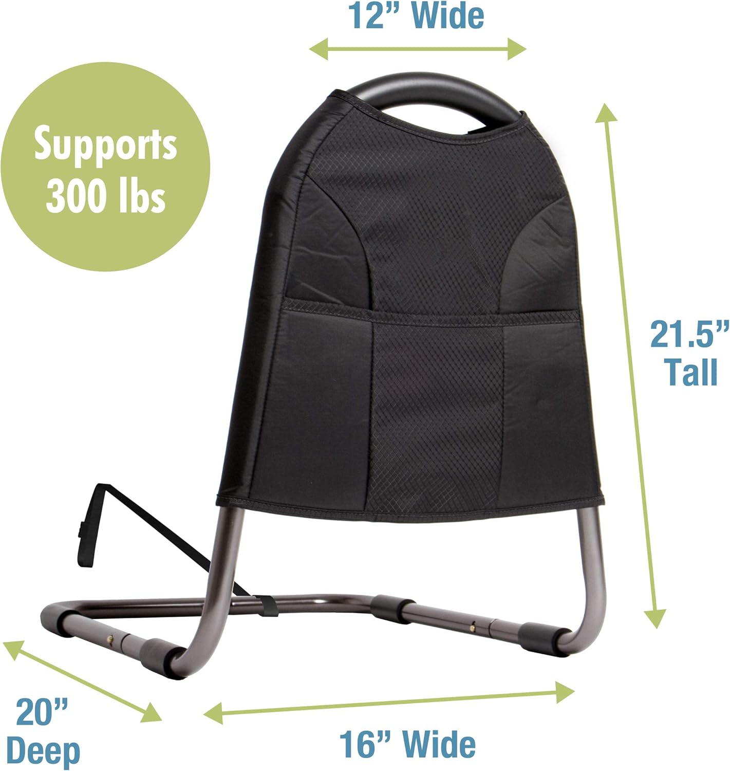 Able Life Bedside Mighty Rail, Travel Bed Rail and Assist Bar for Seniors with Organizer Pouch: Health & Personal Care