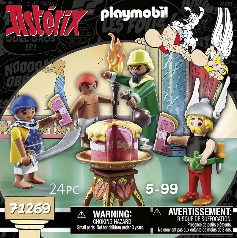 Asterix 71269 Pyradonis' vergiftete Torte, Asterix, Kleopatra`s Vorkoster sowie Pyradonis und dessen Helfer Schraubzieris, Spielzeug für Kinder ab 5 Jahren