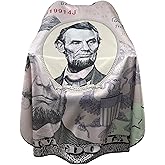 Barber Capes for Men, Hair Cutting Cape with Copper Snaps, Salon Cape for Stylist, Waterproof Large Hairdressing Gown- 63”× 56”, 5 Dollars Pattern