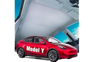 MAGNELEX 2025 Upgrade Tesla Model Y Sunshade Roof [No Sag, Magnetic Fit, Blocks 99% UV] Nano Ice-Crystal Coated Heat Insulation Glass Roof Shade, Foldable & Light-Tight, Accessories for Tesla Model Y 2020-2025