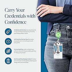 Will Well ID Badge Holders with Clip and Keyring