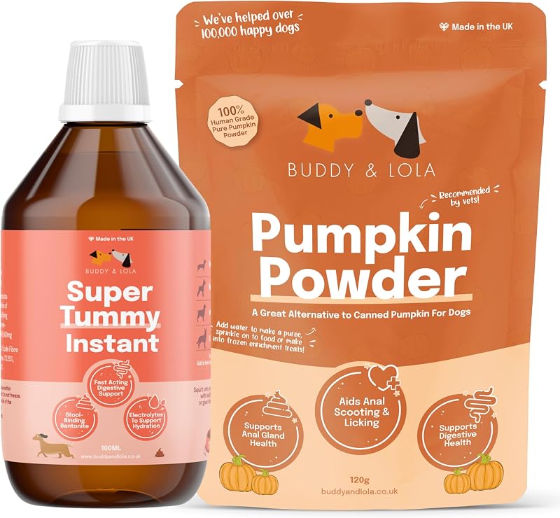 Buddy & Lola Perfect Poop Bundle 100% Natural Pumpkin Powder For Dogs