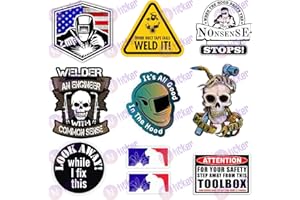 NTICKER 10 pcs Set Welder Hard Hat Stickers, Welding Decals for Ironworker, Construction, Laborer, Pipefitter, Mechanic, Toolbox, Helmet