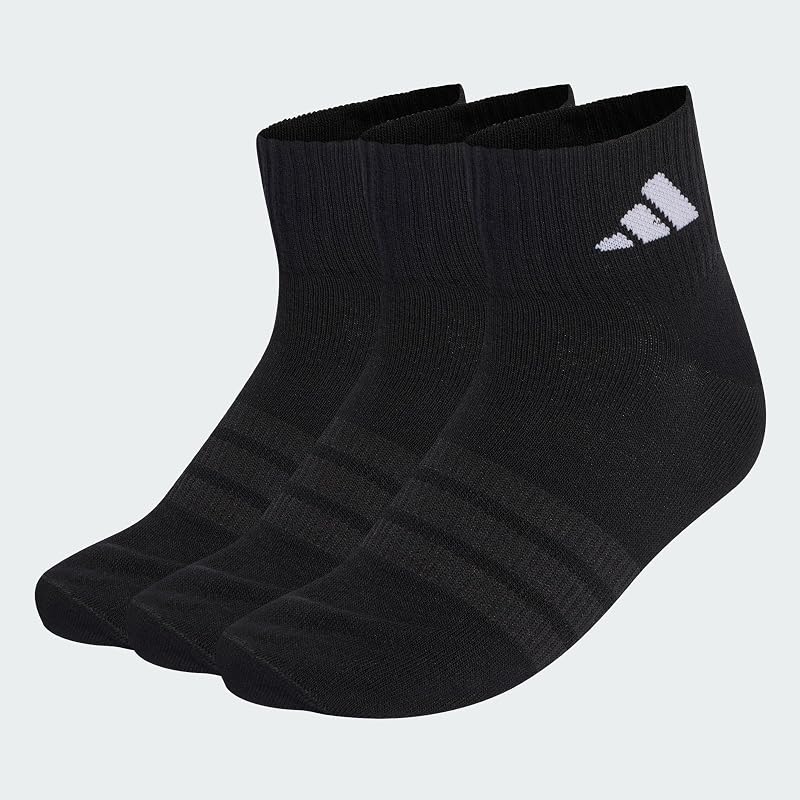 Unisex adulto Thin&Light Sportswear Ankle Socks 3 Pair Pack, black/black/white, 42-45