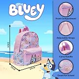 Bluey Backpack Girls Kids School Bag Soft Pink Front Pocket Nursery Rucksack view 2