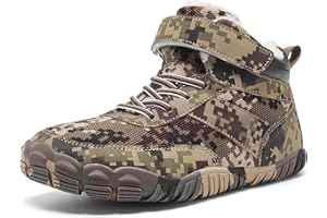 YINGCSM Boys Winter Boots Camouflage Snow Warm Faux Fur Lined Water-Resistant Shoes (Little Kid/Big Kid)