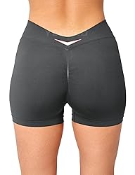 YEOREO Workout Scrunch Shorts Women V Back Gym Butt