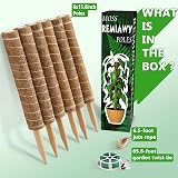 Remiawy Moss Pole 173 cm 6 Pack Coir Totem Garden Climbing Support view 6