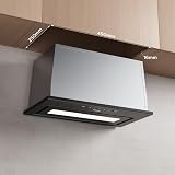 CIARRA CBCB5931B 52cm Integrated Cooker Hood 460m³/h Wave Control LED view 6