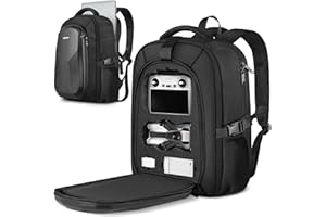 PEKREWS Mini 5 Pro Case, Large Capacity Mini 5 Pro Backpack for DJI RC 2/RC-N3 Controller, Travel Drone Bag Fits 15.6 Inch La