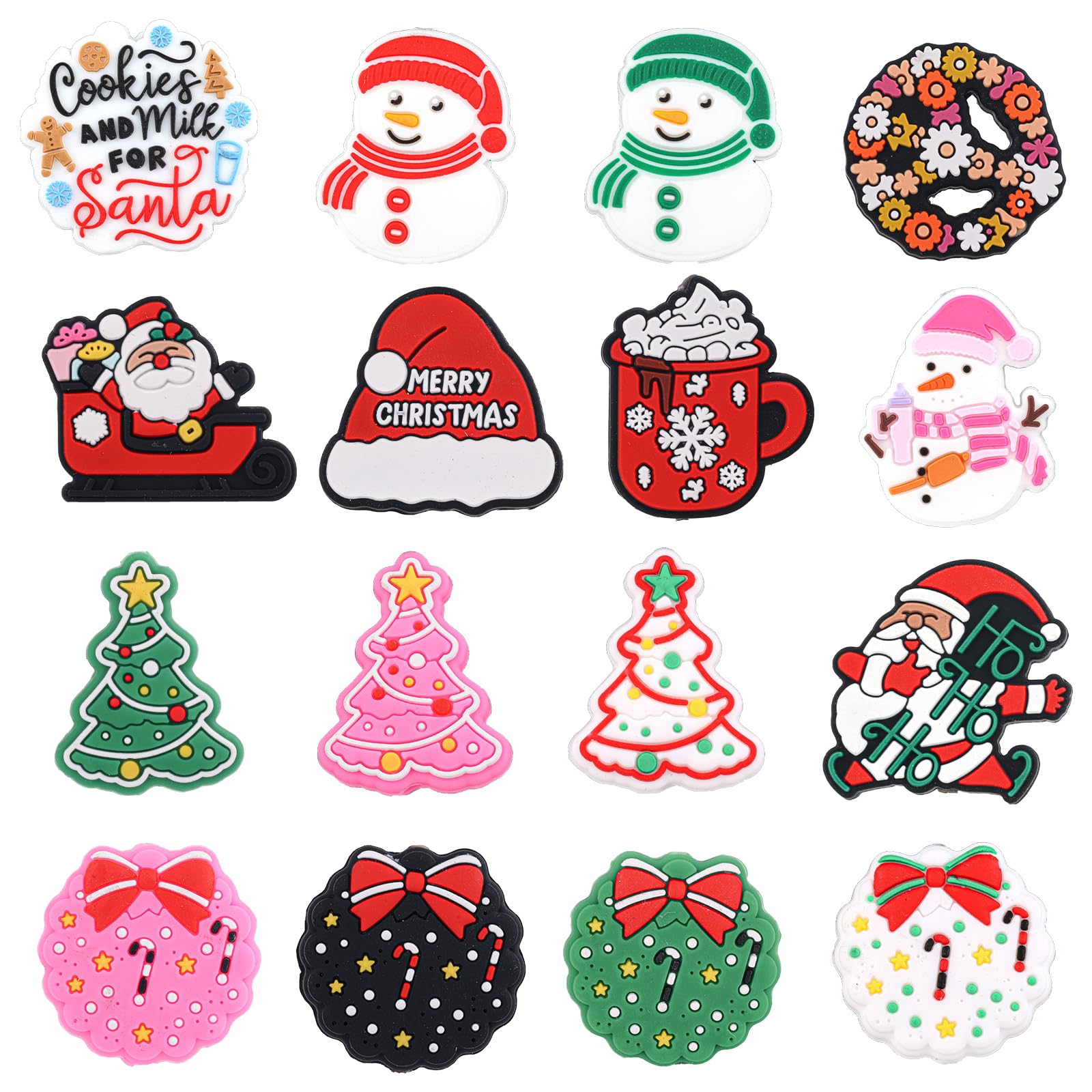 16 Pcs Silicone Blunt Needle Covers - Knitting & Sewing Stoppers, Point Protectors, End Tip Caps - Christmas Decoration