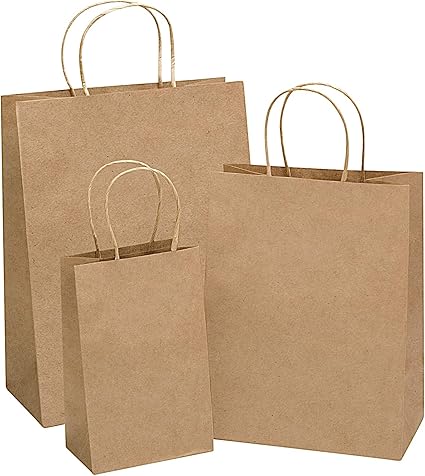 kraft paper shopping bags with handles