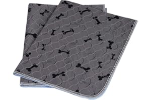 JDPET Washable Dog Pee Pads with Free Grooming Gloves,Non Slip Dog Mats with Great Urine Absorption,Reusable Puppy Pee Pads for Whelping,Potty,Training,Playpen