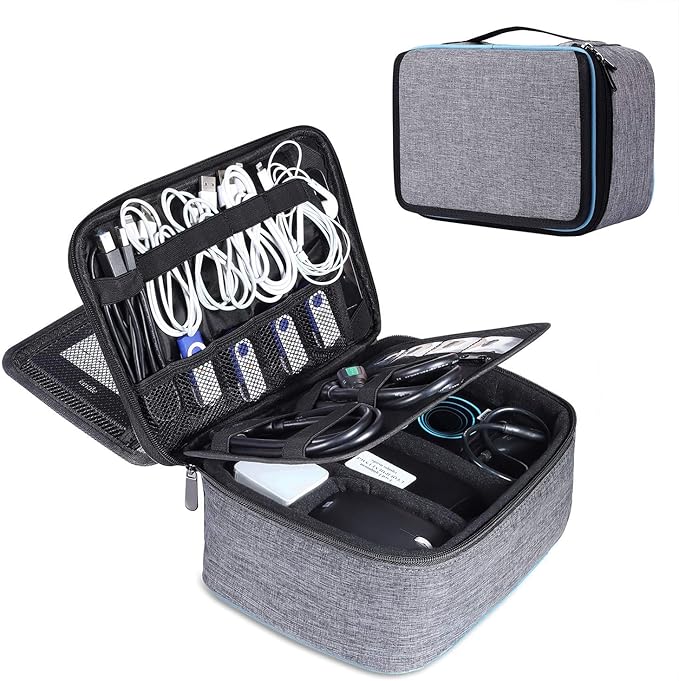 Organiseur De Câbles De Voyage Universel étanche Pour Accessoires électroniques, Câble, Chargeur, Téléphone, USB, Carte SD, Disques Durs, Banque D'alimentation, Cordons