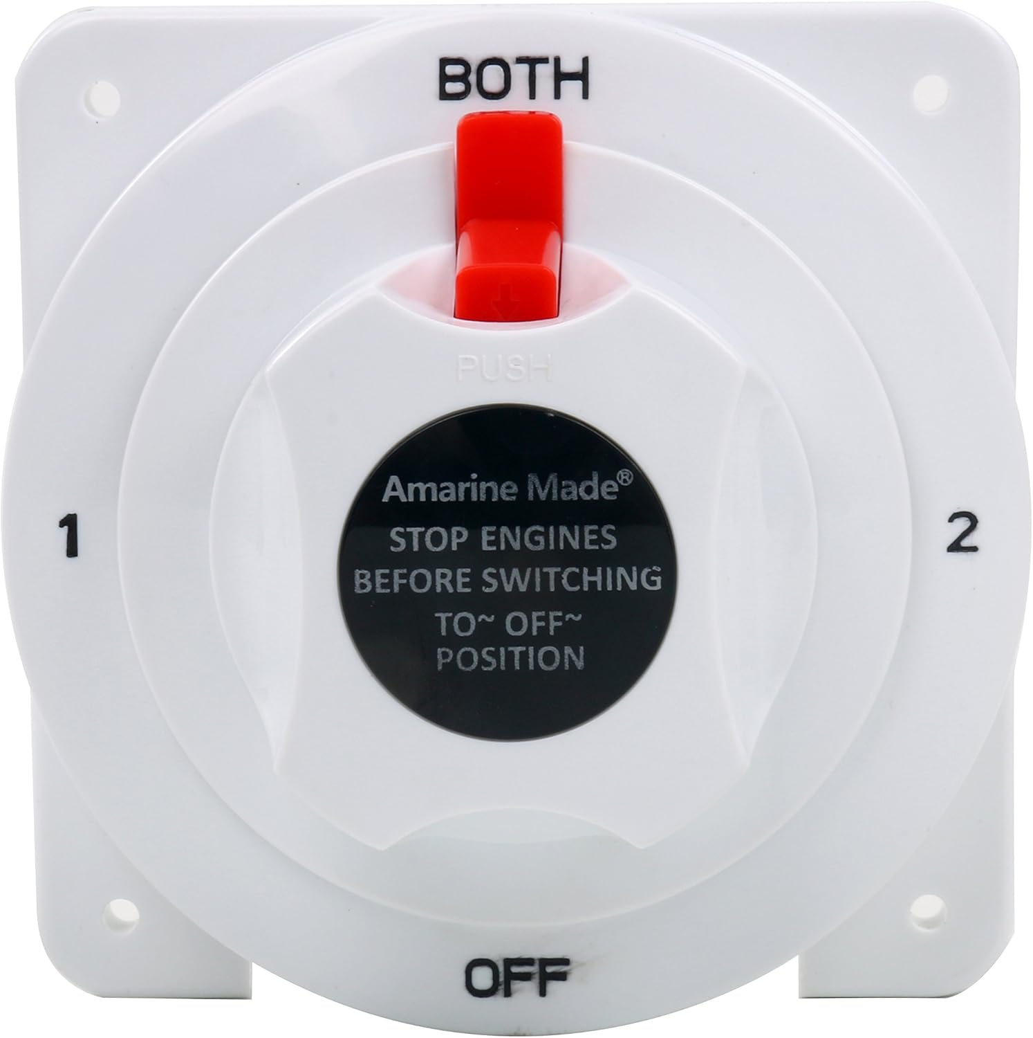 Amarine Made Battery Selector Switch White Distribution Marine Boat Battery Switch : Guest Battery Selector : Sports & Outdoors