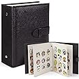 Enamel Pin Display Book, Portable Pin Trading Book, to Display and Trade Your Pins, 42 Pin- Capacity, Leather Pin Holder, Fits Rubber Pin Back, Black