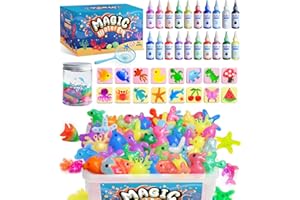 MINISENTIALS Magic Water Elf Toy Kit - 20 Magic Gels Aqua Water Fairy Pets - DIY Squishy Maker Toys - Creative Art Crafts Kits for Kids Activities - Birthday Gifts for Girls Boys Ages 6 7 8 9 10 Years Old