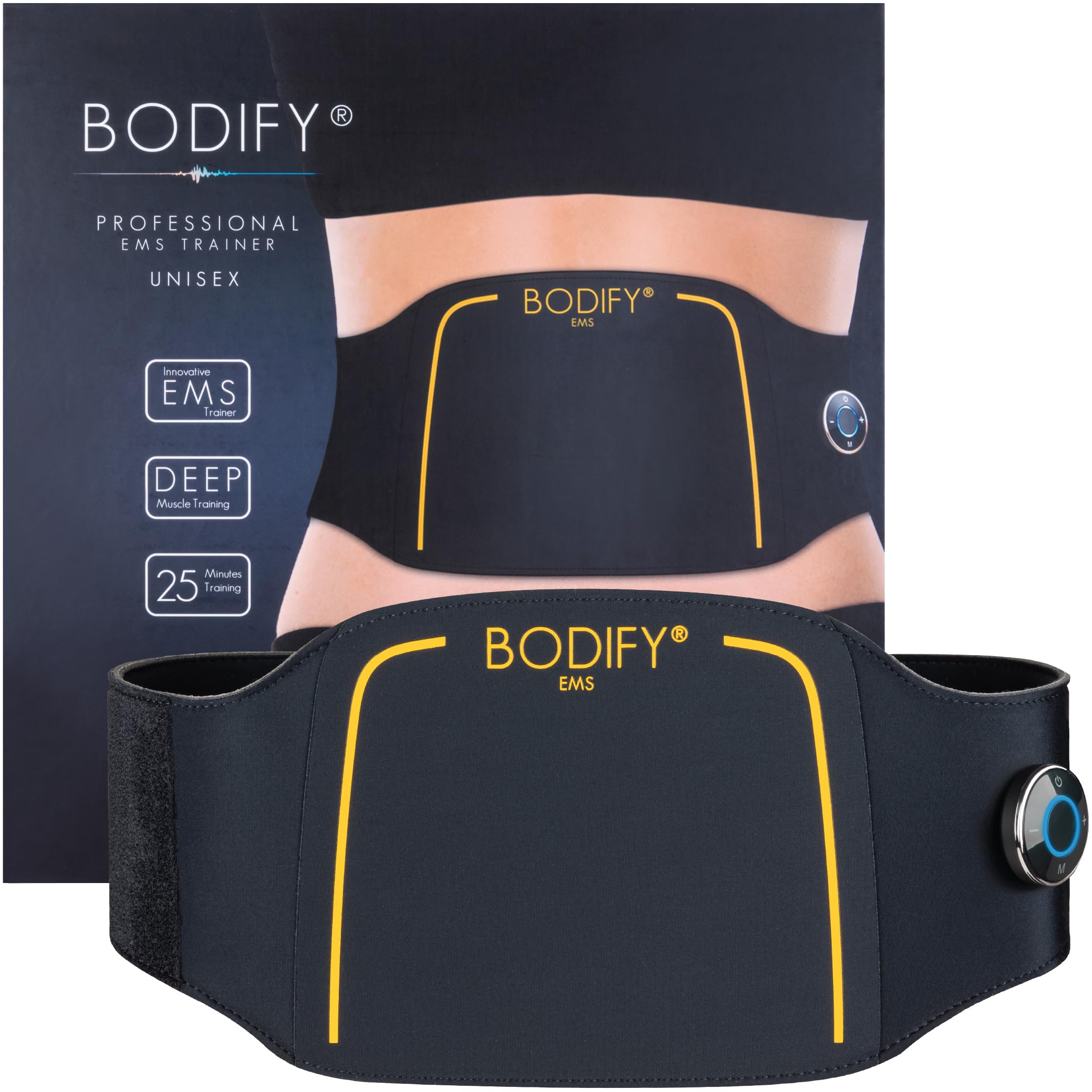 Bodify® EMS back trainer Pro - Targeted stimulation of the back muscles! - Muscle building - Improved posture - EMS training - back muscle trainer - for men and women THE ORIGINAL