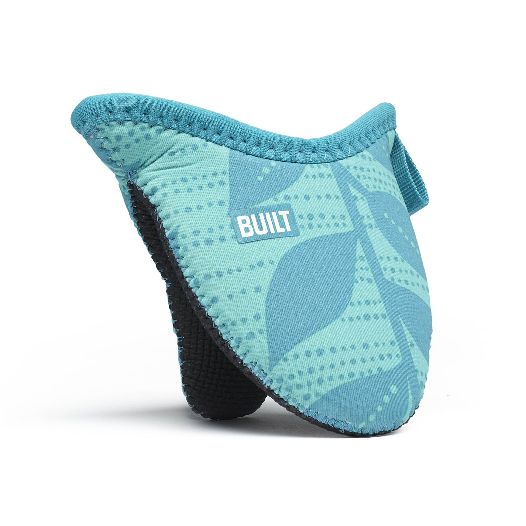 BUILT Mini Grip Pot Holder Leaves, Sea Glass Blue