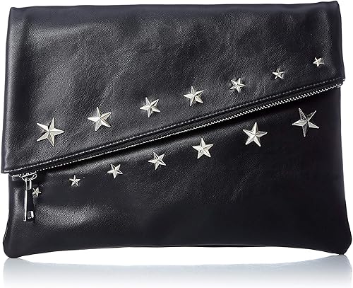 Amazon Nail39 スタースタッズクラッチバッグ メンズ レザー 革 黒 スター 鋲付き ストリート 鞄 カバン バッグ ブラック クラッチ セカンドバッグ