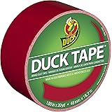 Duck Brand 1265014 Color Duct Tape, Red, 1.88 Inches x 20 Yards, Single Roll