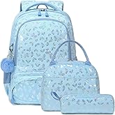 Meisohua Girls Backpack with Lunch Box 3 in 1 Set Kids Backpack for Girls Preschool Kindergarten Elementary School Backpack