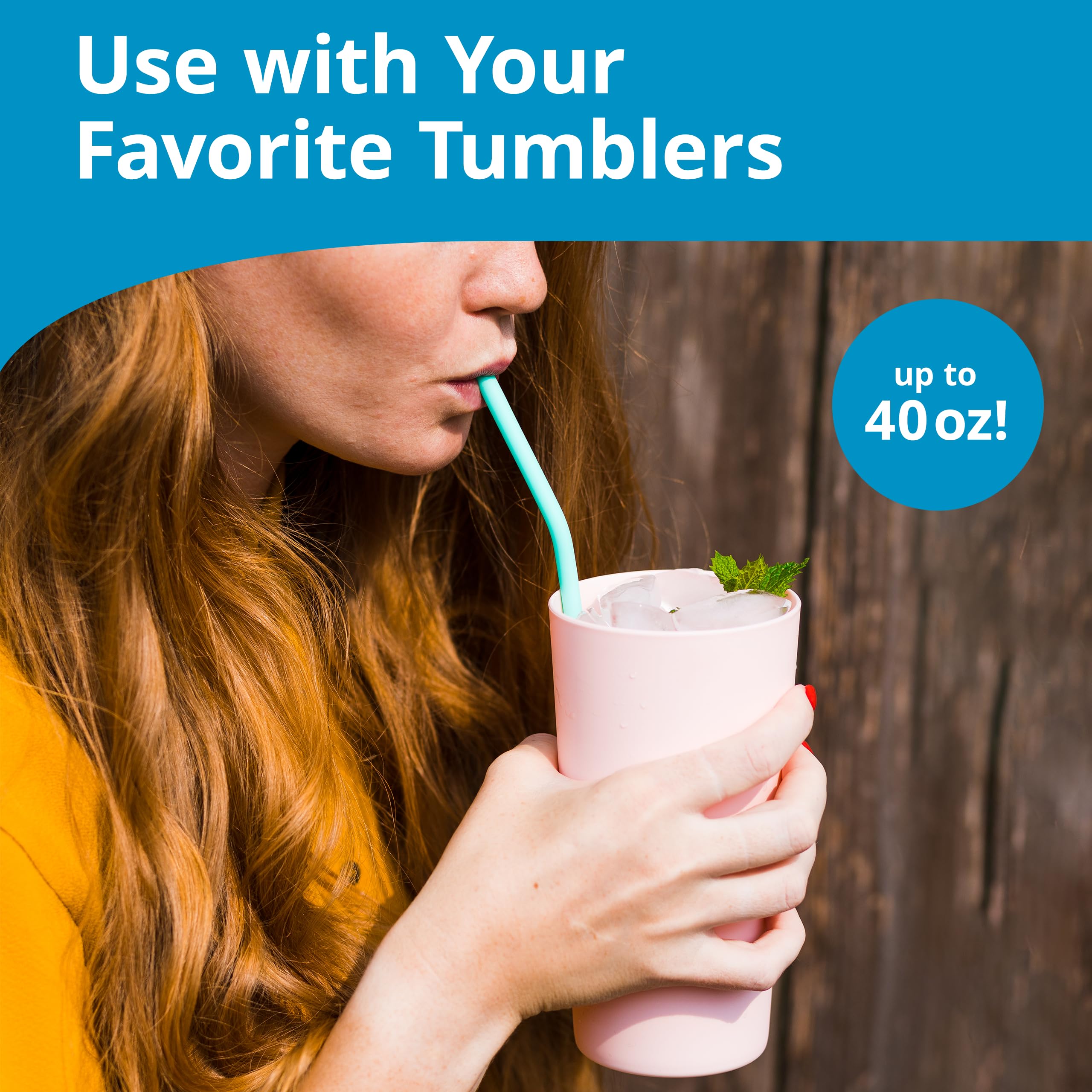 Flathead Silicone Straws