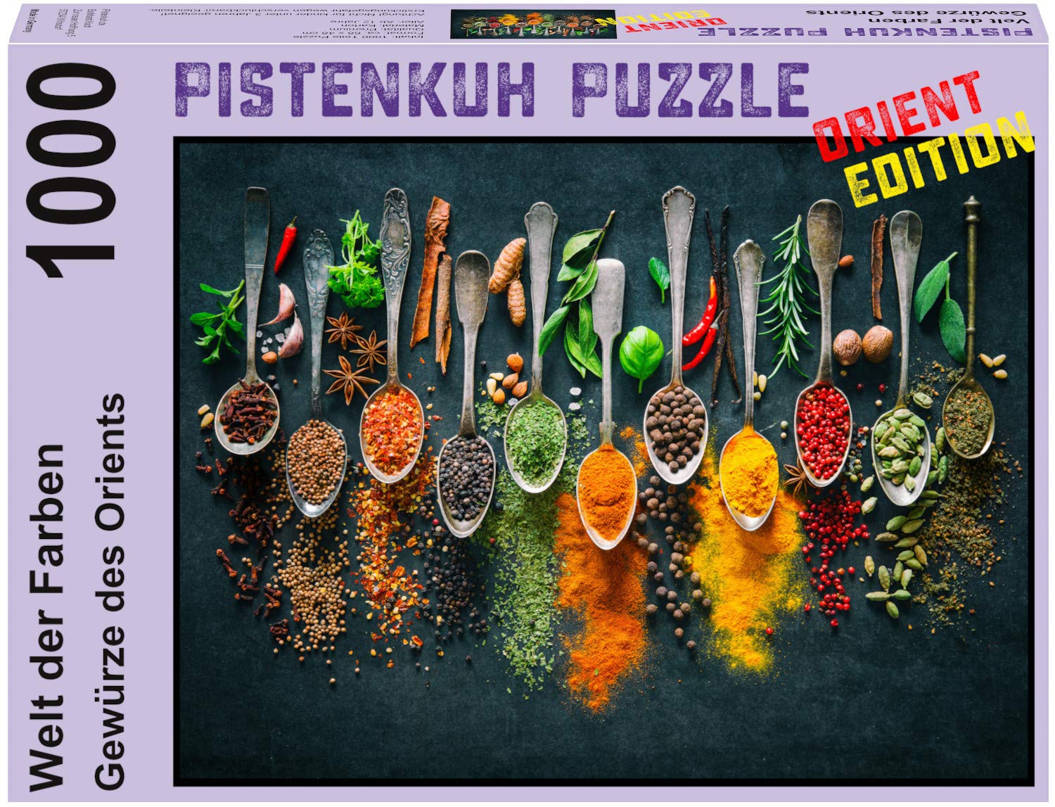 PISTENKUH Puzzle - Orient Edition - 1000 Pieces - Spices and Herbs from India