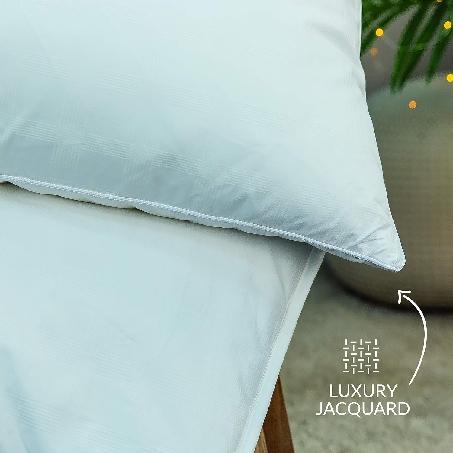 Snuggledown Luxury Cotton Pillows 2 Pack - Hotel Quality Ultra-Soft Pillow for Restful Sleep, White, 2 Count (Pack of 1) - Image 5