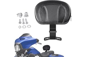 NUBELETY Adjustable Rider Backrest for Touring 2009-later, Motorcycle Front Driver Back Rest Pad Kit for Harley Davidson CVO Street/Road/Electra Glide Road King Ultra Limited FLHR FLTRX FLHX FLHT Accessories