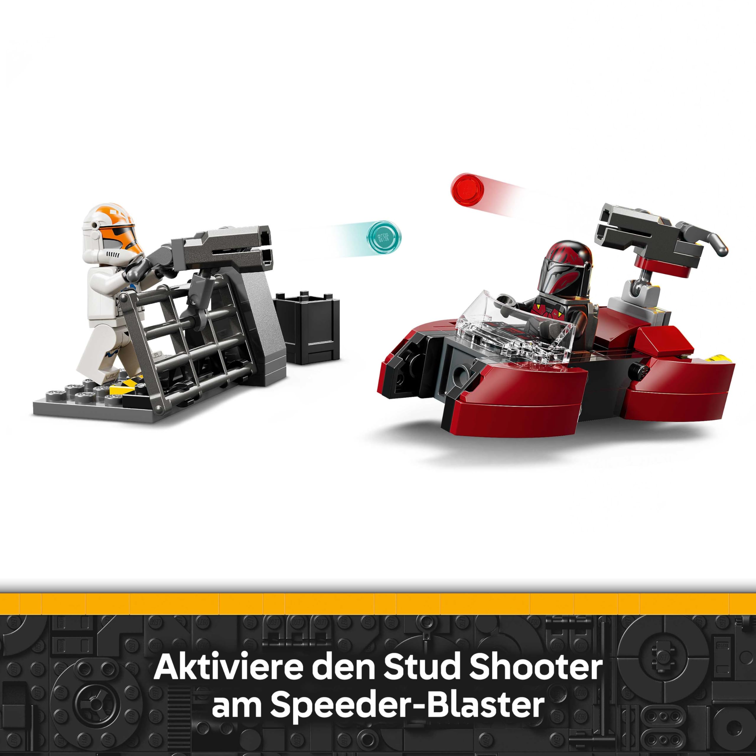 LEGO Star Wars 75449 Belagerung von Mandalore Battle Pack - Action-Spielzeug mit 2 Mandalorianer- & 2 Klontruppler-Minifiguren sowie Speederbike & Blastern - Geschenk für Kinder ab 6 Jahren & Fans 3