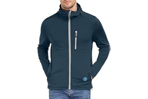 Little Donkey Andy Men's Winter Lightweight Warm Fleece Running Jacket Breathable Hooded Thermal Jacket with Thumb Holes