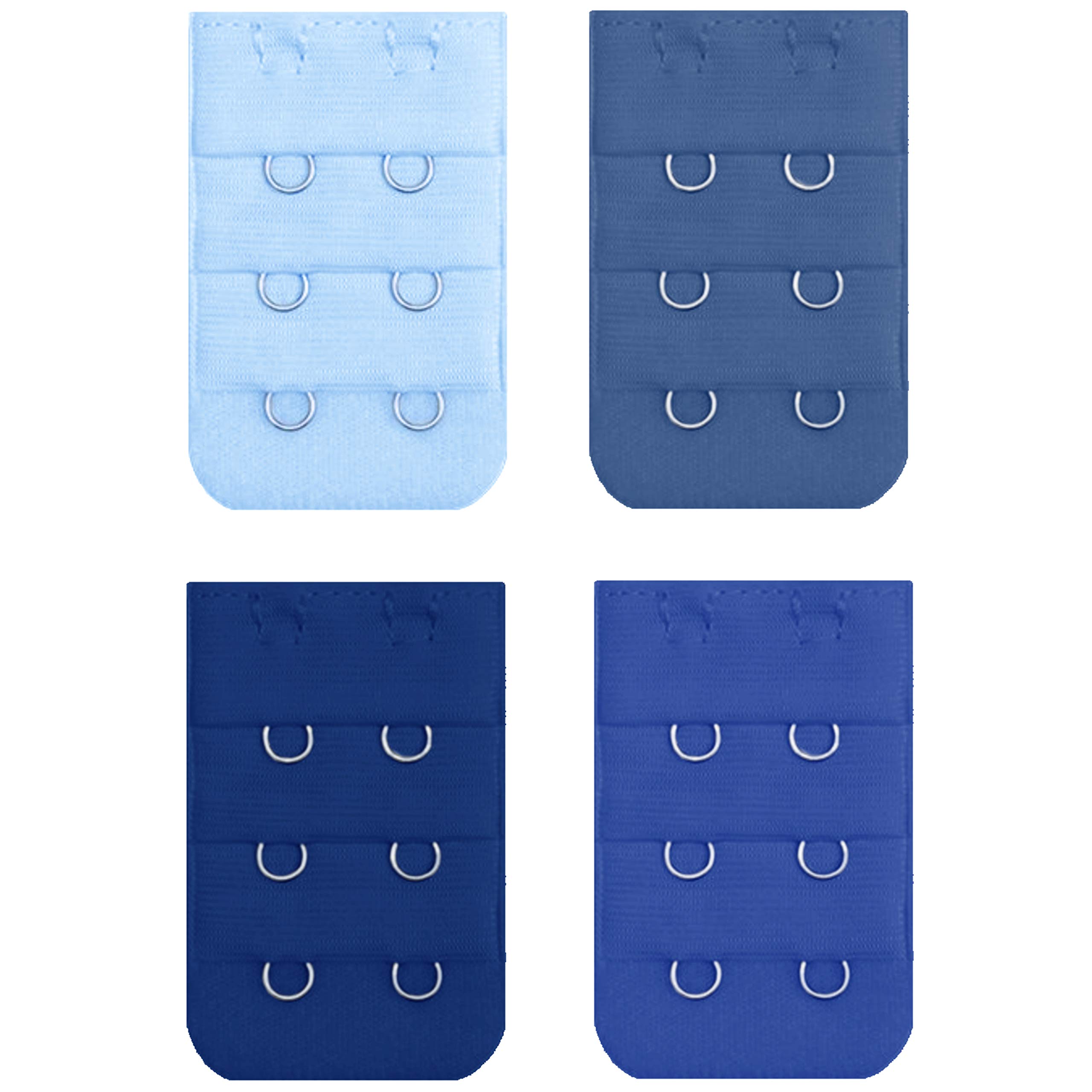 Photo 1 of BEADNOVA 2 Hook Bra Clasp Extender Bra Back Extender (4pcs, Blue Mix)