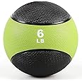 RitFit Weighted Medicine Ball - Non-Slip Rubber Shell & Dual Texture Grip - Workout Exercise Ball for Core Strength, Balance Training, Coordination Fitness - Multiple Weights & Colors