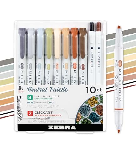 Rotulador Resaltador De Doble Cara Zebra Mildliner - Juego De 25