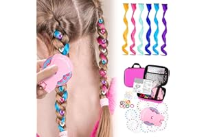 Glitter Diamond Styling Tools Hair Gemstone Styling Set, Reusable Bling Glitter Diamond Tool Stapler, Light Up Girls Hair No 