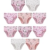 Family Feeling Girls' 100% Cotton Underwear - Comfortable & Breathable Panties for Kids