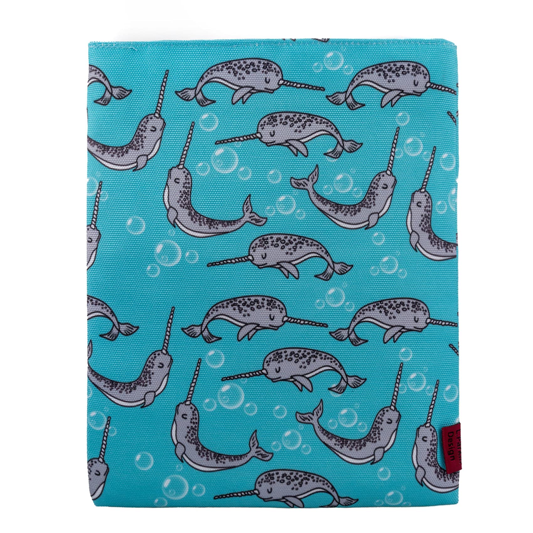 LParkin, Narwhal Design Medium Book Envelope Gift Idea Medium 11" x 8.5" Gifts for Book Lovers