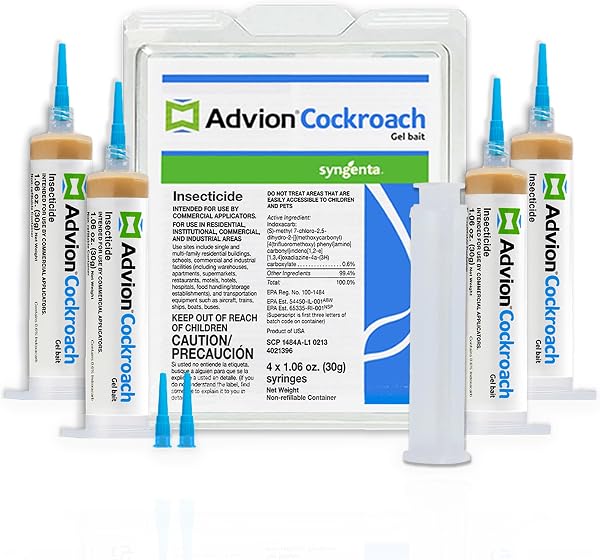 Syngenta 383920 Advion Cockroach Gel Bait 4 X 30 Gram Tubes Roach Control