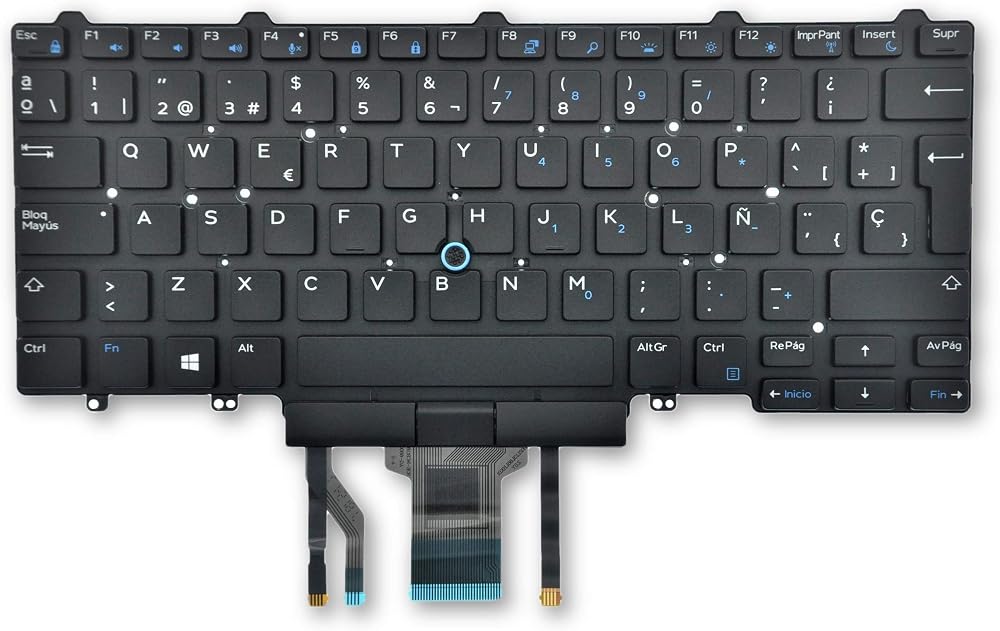 Dell KB83KS Spanish Layout PS/2 Plug Keyboard PC Mac Compatible