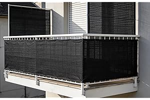 Balcony Privacy Screen Fence,4x16 FT Heavy Duty Outdoor Balcony Netting, 90% Visibility Blocking, UV Resistant Railing Cover 