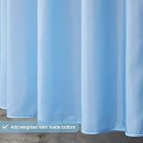Furlinic Shower Curtain 150x180cm Mould Proof Polyester 10 Hooks White to Sky view 4
