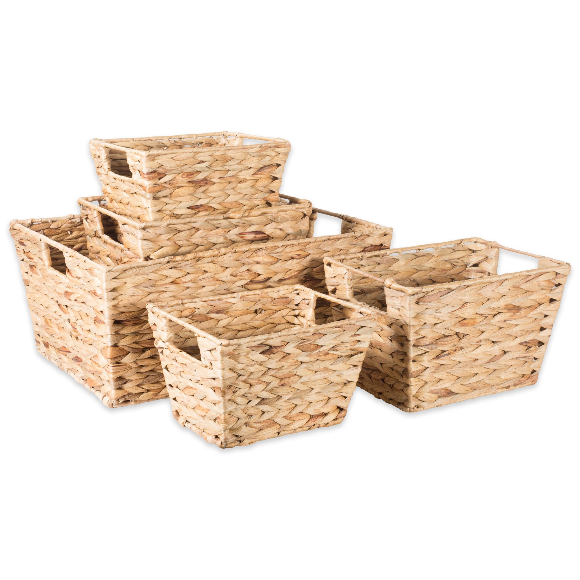 Photo 1 of ***FOR PARTS USE ONLY ONLY ONE BASKET**DII Hyacinth Collection Storage Baskets, Large Set, Assorted Sizes, Natural, 5 Piece