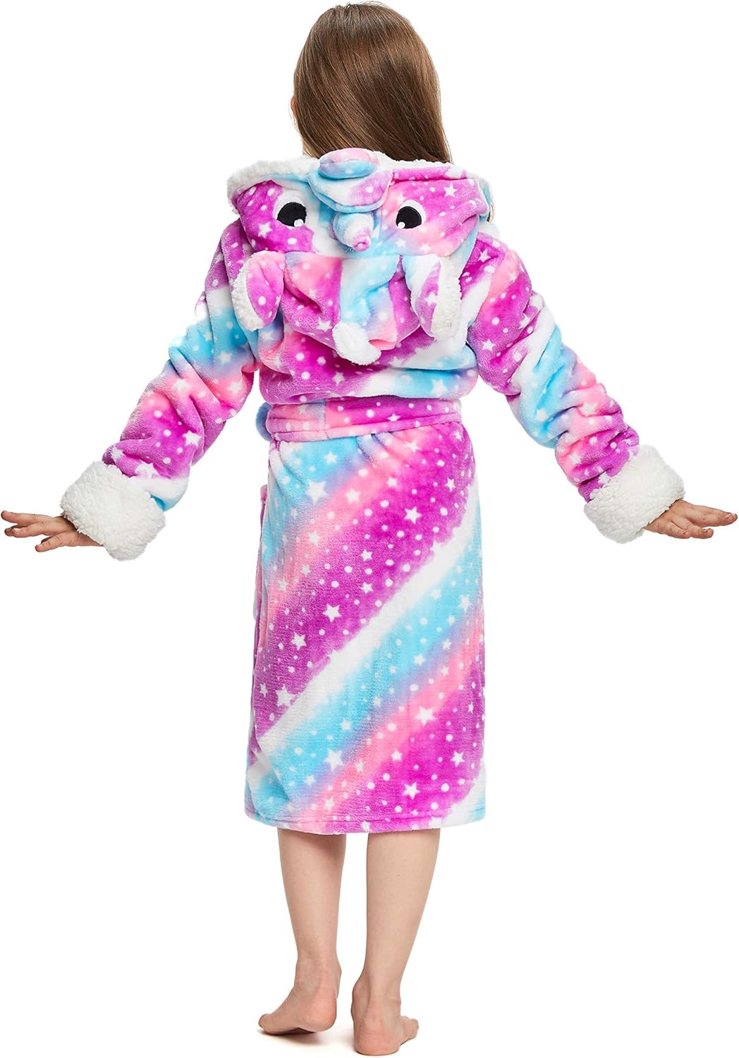 NEWCOSPLAY Unisex Kids Unicorn Plush and Soft Fleece Bathrobe: Clothing