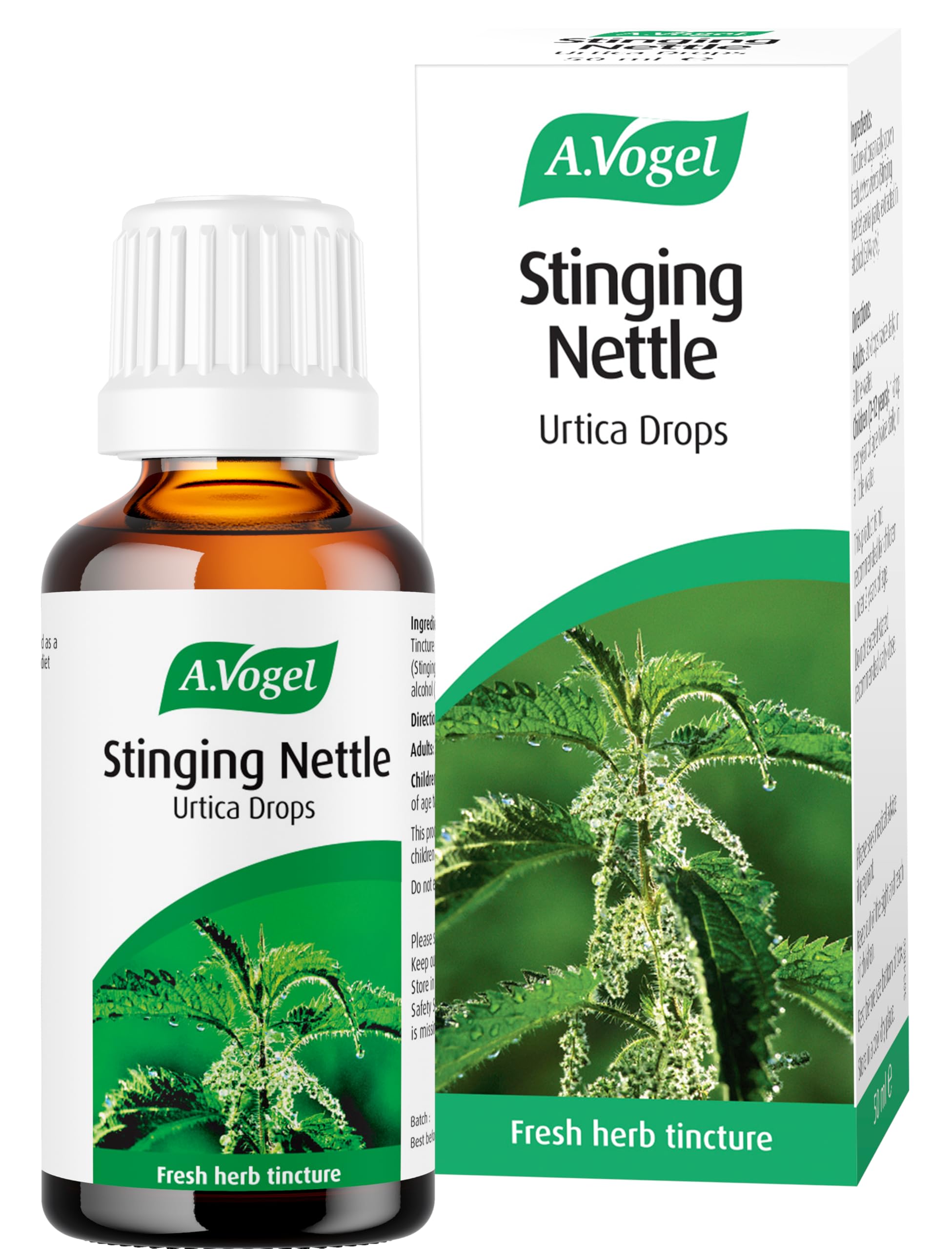 A.Vogel Stinging Nettle Urtica Drops | Food Supplement | from Freshly Harvested, Organically Grown Stinging Nettle Herb | Suitable for Vegans | 50ml